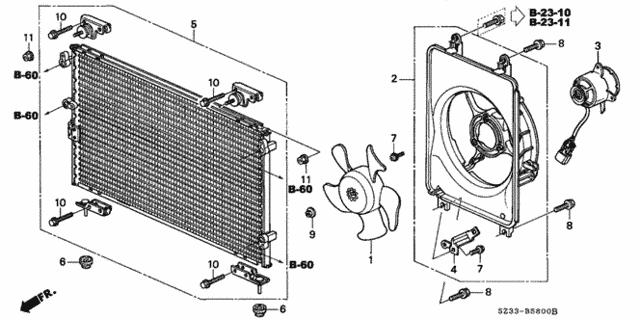 A/C Air Conditioner (Condenser) for 1999 Acura RL #0