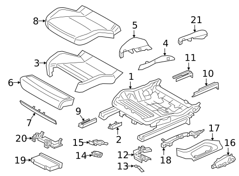 Front Seat Components for 2018 Porsche Panamera #3