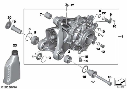 Rear Angular Gearbox for 2008 BMW-Motorrad HP2 Megamoto #0