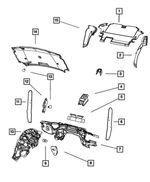 55197287AC - Interior Trim: Load Floor Silencer, Left for Dodge: Nitro | Jeep: Liberty Image