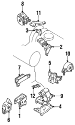 1231516040 - Engine: Insulator for Toyota: Corolla, MR2 Image