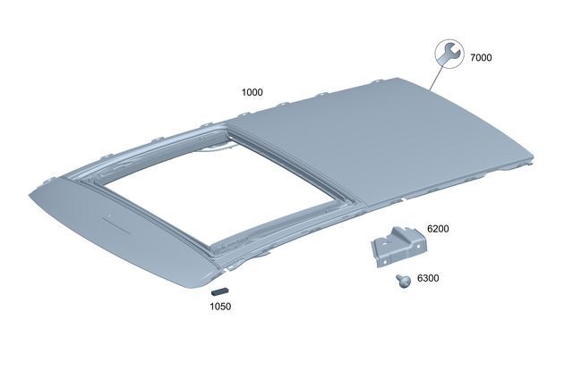 1679980700 - Sliding Roof: Repair Kit, Stop Buffer for Mercedes-Benz: GLS450, GLS580, GLS63 AMG, Maybach GLS600 Image image