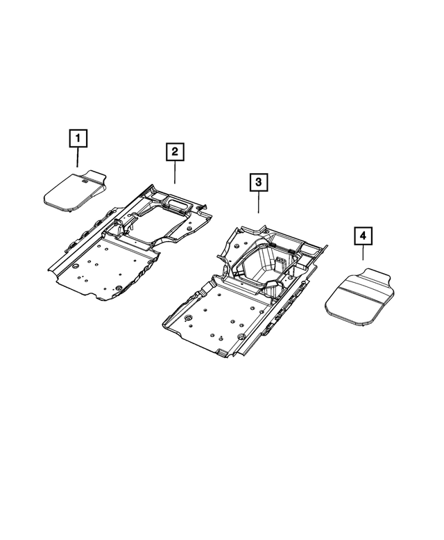 6DZ85DX9AA - Interior Trim: Load Floor Lid for Dodge: Durango | Jeep: Grand Cherokee, Grand Cherokee WK Image
