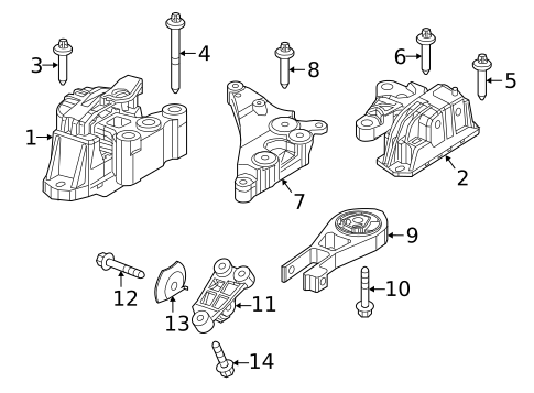 Engine & Trans Mounting for 2018 Jeep Renegade #0