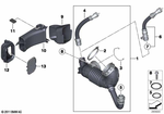 13718574783 - Fuel Preparation System: Filtered Air Pipe for BMW Image