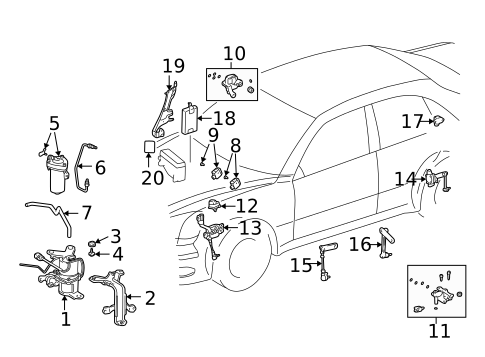 Auto Leveling Components for 2002 Lexus LS430 #0