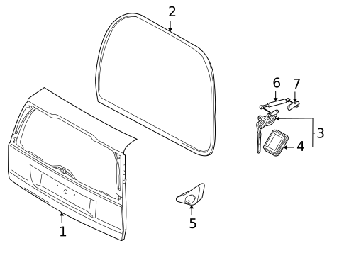 Gate & Hardware for 2007 Volvo XC70 #0