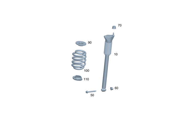 2433240200 - : Helical Spring for Mercedes-Benz: EQB 250+, EQB 300, EQB 350 Image