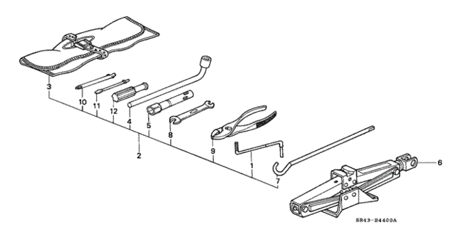 Tools - Jack for 1993 Honda Civic #0