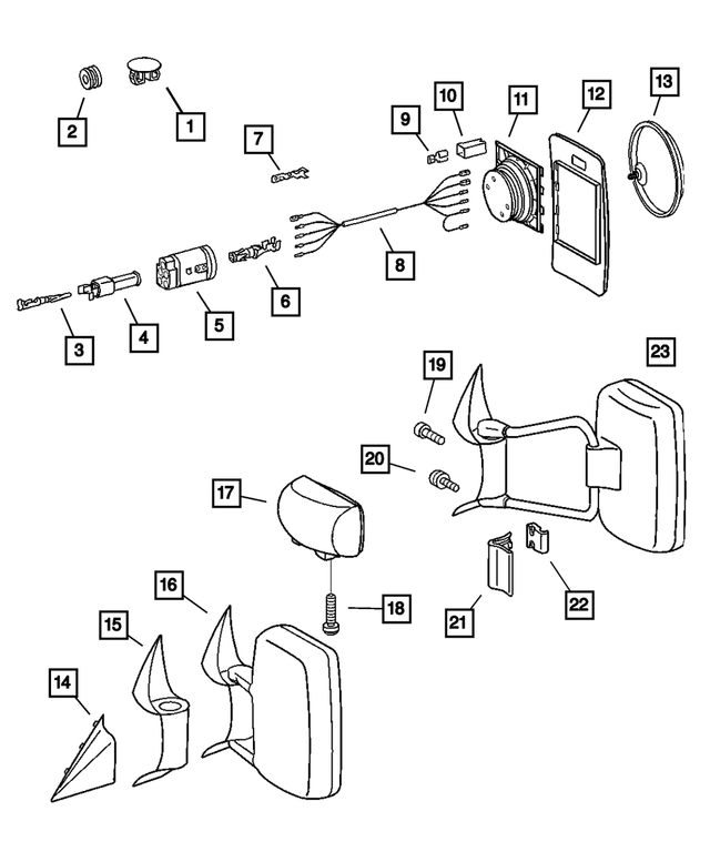 5103760AA - : Mirror Replacement Glass, Right for Mopar Image