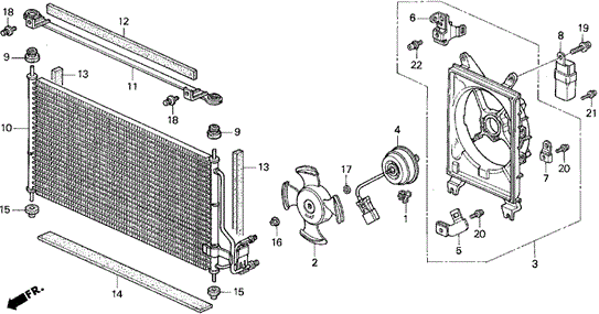 A/C Air Conditioner (Condenser) for 1997 Acura TL #0