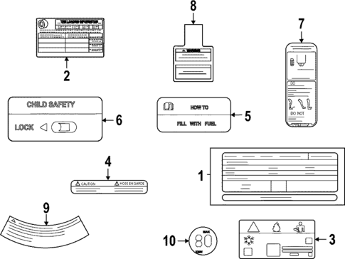 Labels for 2025 Nissan Pathfinder #0