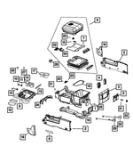 5MZ87HL1AA - Interior Trim: Base Console for Ram: 1500, 2500, 3500 Image