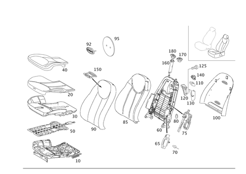Left Seat for 2007 Mercedes-Benz SL55 AMG #0