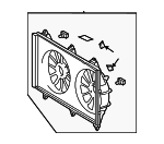 2001-2007 Toyota Highlander - Engine Cooling Fan Shroud