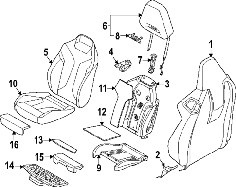 Front Seat Components for 2024 BMW M8 #1