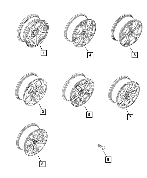 Wheels, Tires and Hardware for 2015 Jeep Renegade #0