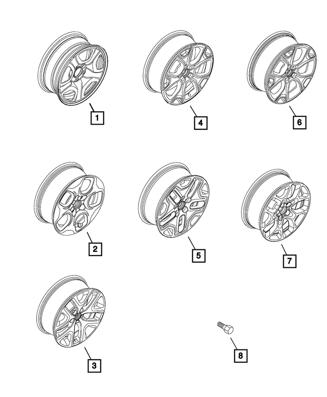 « 6UM51LAUAA – Wheels : Acier Roue pour Mopar Image »