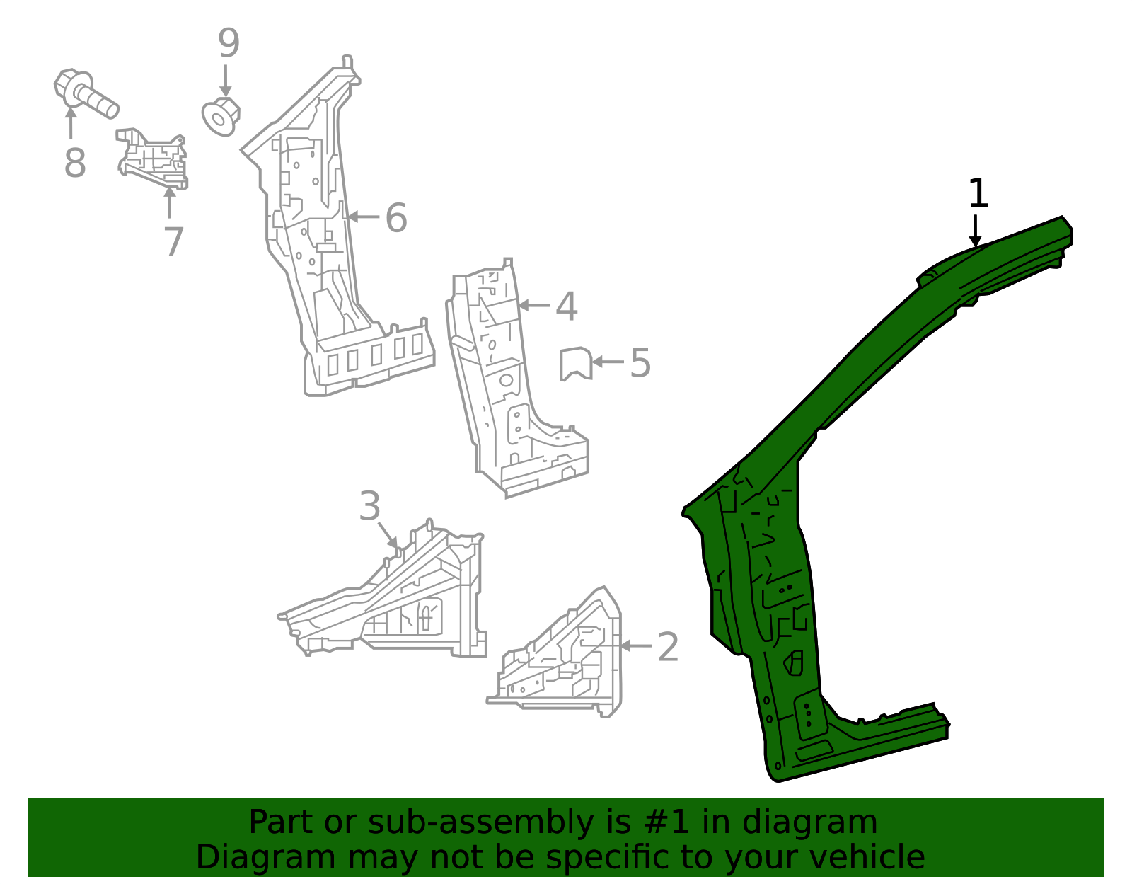 61102-12181 - Body A-Pillar 2021-2025 Toyota Corolla | Longo Toyota Parts