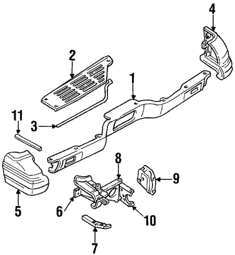 Rear Bumper for 2000 Mitsubishi Montero #0