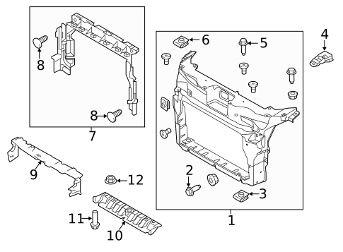 Radiator Support for 2017 Ford Police Interceptor Utility #0