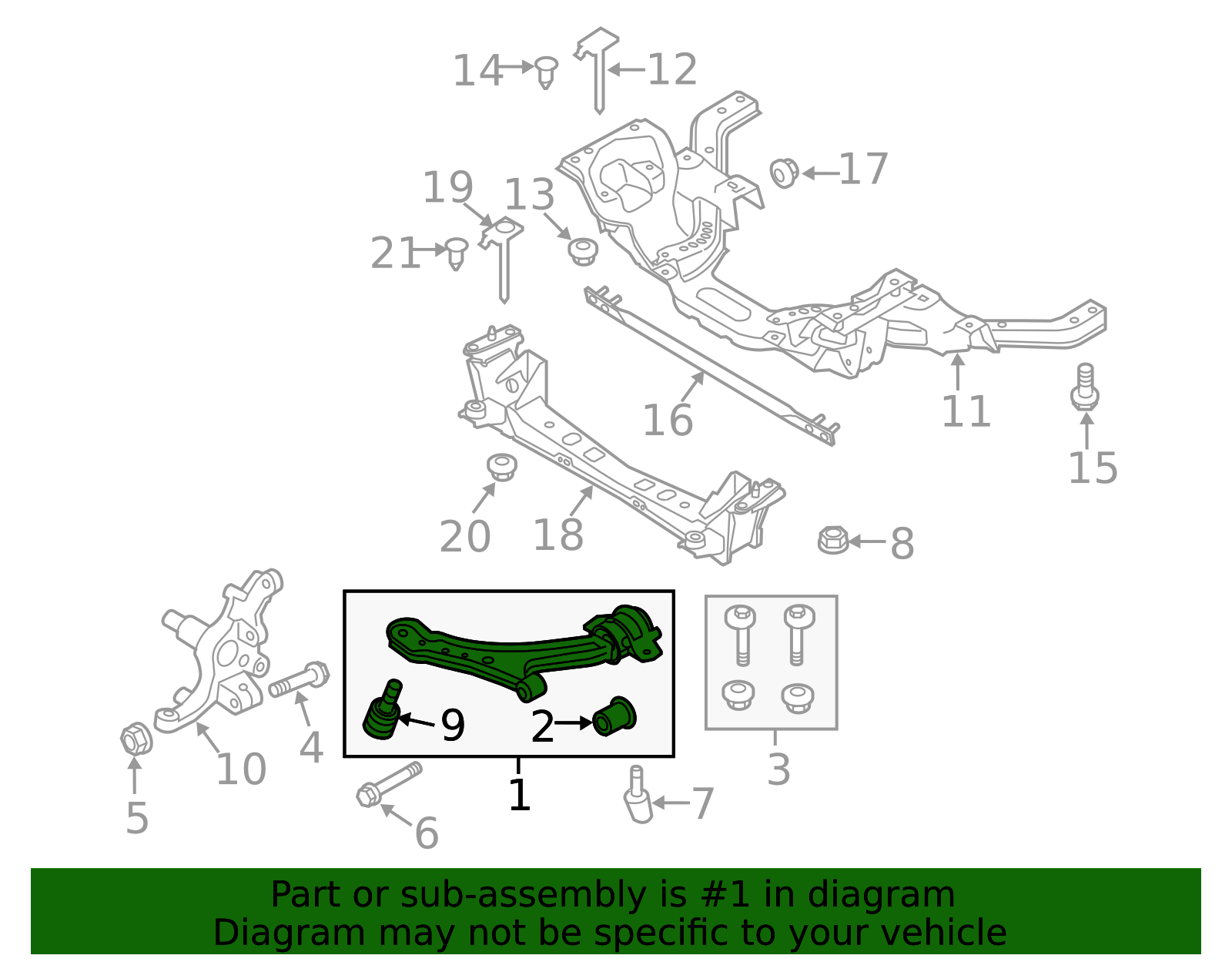 Genuine OEM Ford Part - Suspension Control Arm CR3Z-3078-D | Genuine ...