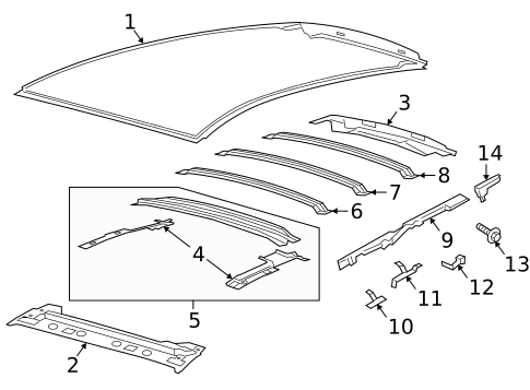Roof & Components for 2023 Ford Escape #1