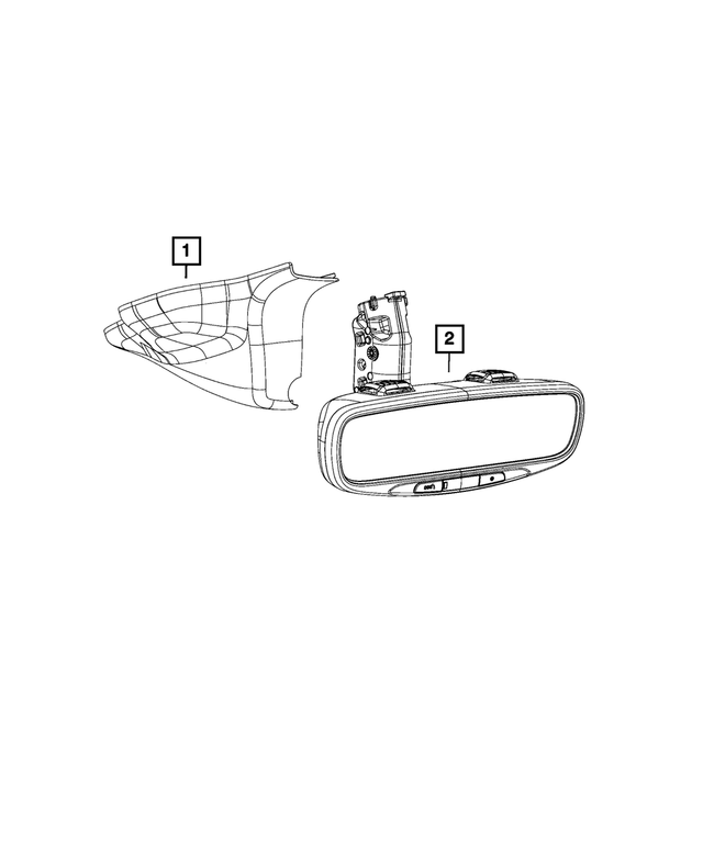 5XR29DX9AF - Glass: Inside Rear View Mirror for Mopar Image