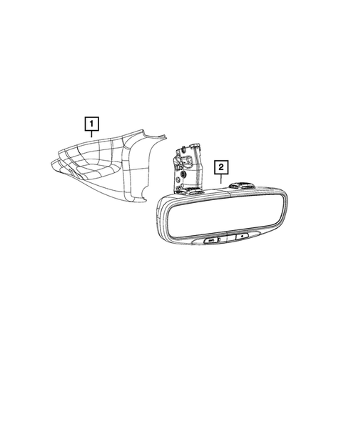 Glass and Interior Rearview Mirror for 2021 Jeep Compass #0