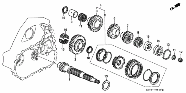 MT Countershaft (1) for 1992 Acura Integra #0