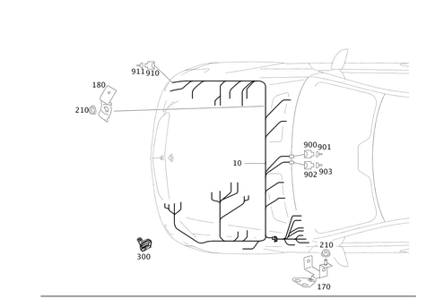 Engine Cable Harness, Body Mounted for 2011 Mercedes-Benz S550 #0