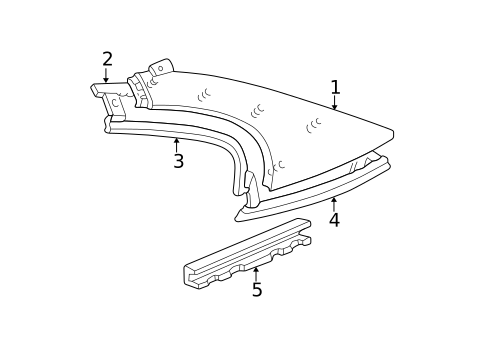 Exterior Trim - Quarter Panel for 2003 Ford Mustang #0