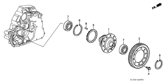 AT Differential Gear (2WD) for 2001 Honda CR-V #0