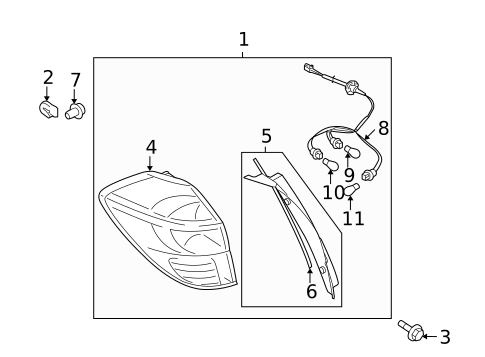Bulbs - Chassis for 2009 Subaru Outback #1