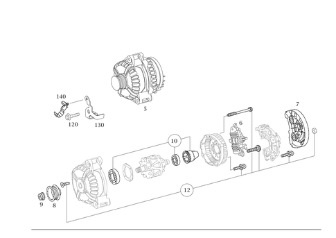 Alternator for 2004 Mercedes-Benz S430 #0