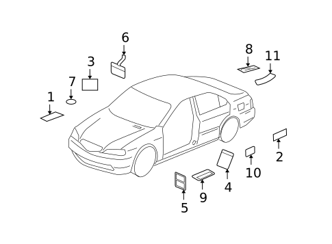 Information Labels for 2010 Acura TSX #0