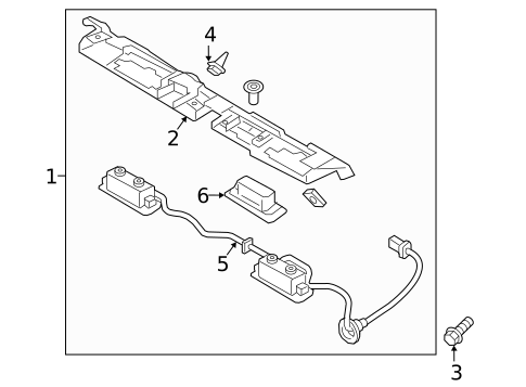 License Lamps for 2015 Kia K900 #0