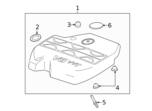 Engine Appearance Cover for 2016 Chevrolet Impala #1