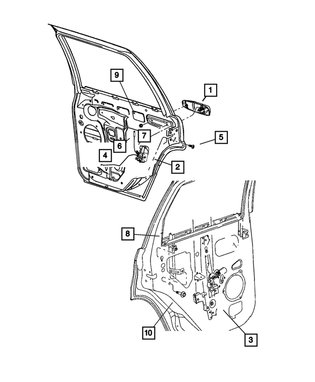 55394329AB - : Rear Door Glass Lower Channel, Left for Mopar Image