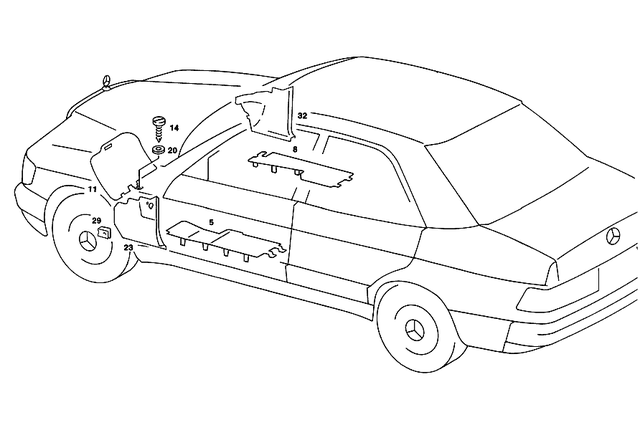 2016840137 - Panelling: Bracing for Mercedes-Benz: 190, 190D, 190E Image image