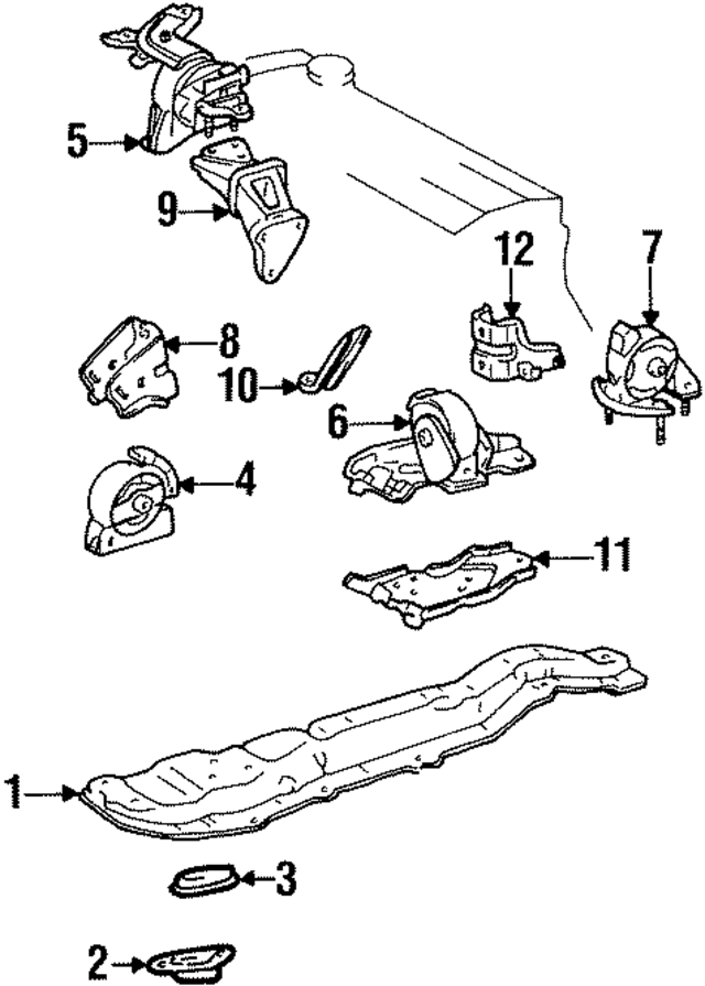 1236115181 - Engine: Front Mount for Toyota Image