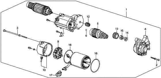 Starter Motor (Denso) for 1986 Honda Accord #0