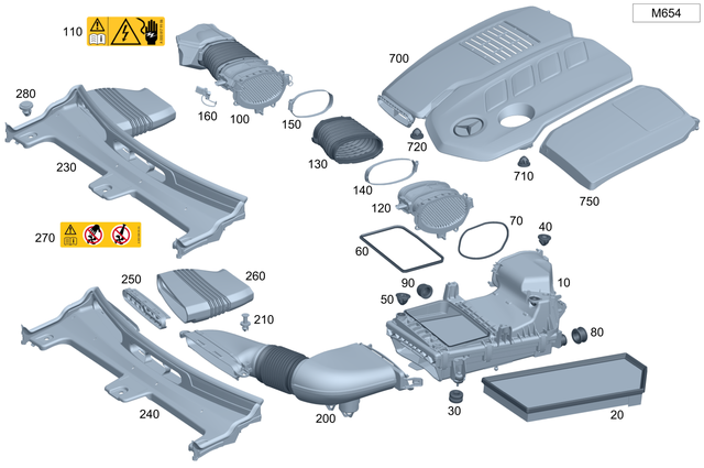 6540902701 - : Damping Air Filter for Mercedes-Benz Image