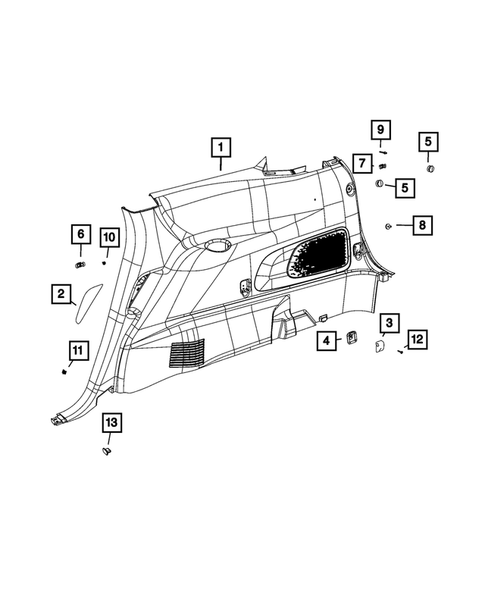 Panels - Moldings - Scuff Plates, Pillar, Cowl, 1/4 Panel Trim and Cargo Covers for 2020 Dodge Journey #2