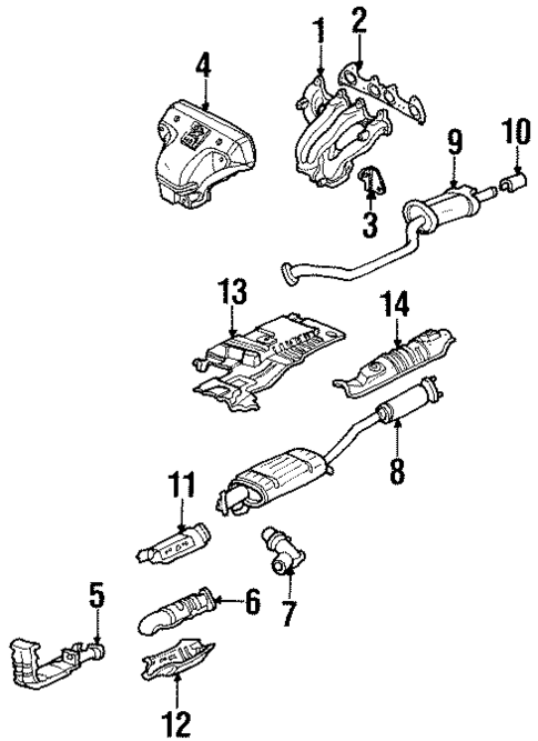 Exhaust Manifold for 1996 Honda Odyssey #0