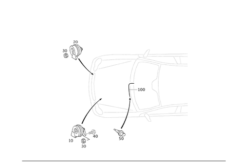 Horn and Outboard Temperature Indicator for 2006 Mercedes-Benz C230 #0