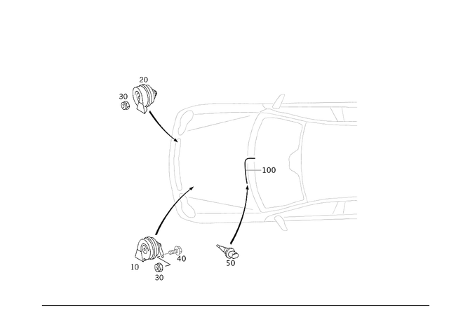 65421220 - Electrical Equipment and Instruments: Horn for Mercedes-Benz: 180C, C220, C230, C240, C280, C32 AMG, C320, C350, C43 AMG, C55 AMG, CL500, CL55 AMG, G55 AMG, G550, GL320, GL550, ML320, ML350, ML450, ML500, ML55 AMG, ML550, ML63 AMG, S430, S55 AMG, SL500, SL55 AMG, SL550, SL600, SL63 AMG, SL65 AMG Image image