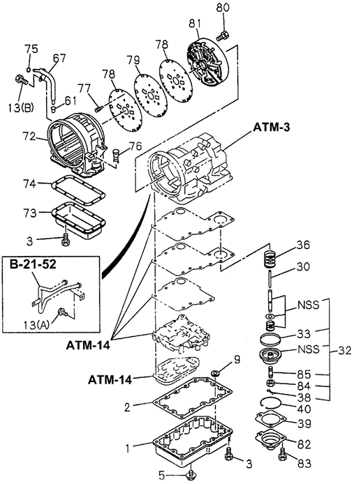 AT Oil Pan - Oil Control for 1997 Acura SLX #0