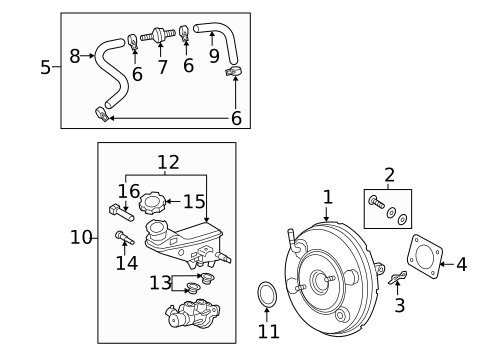 Master Cylinder - Components On Dash Panel for 2018 Hyundai Elantra #0