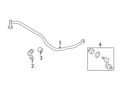 Stabilizer Bar & Components for 2004 Hyundai Sonata #1